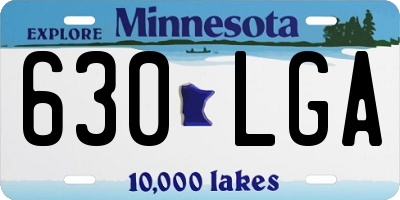 MN license plate 630LGA