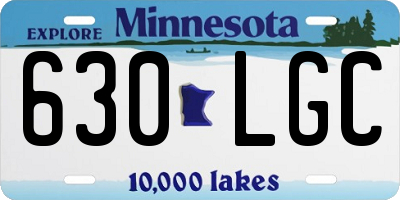MN license plate 630LGC
