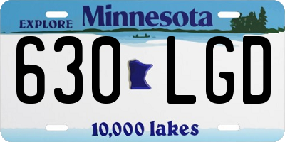 MN license plate 630LGD