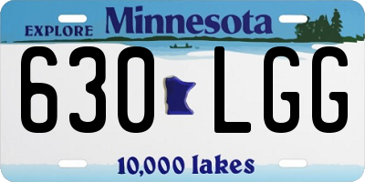 MN license plate 630LGG