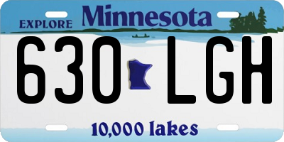 MN license plate 630LGH