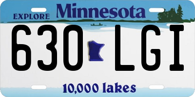 MN license plate 630LGI