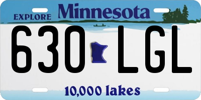 MN license plate 630LGL