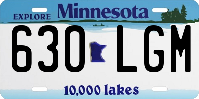 MN license plate 630LGM