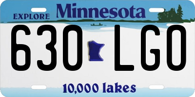 MN license plate 630LGO