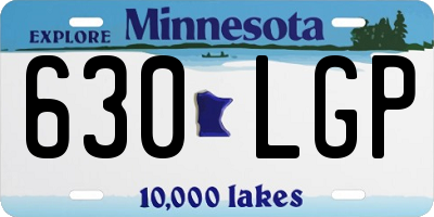 MN license plate 630LGP