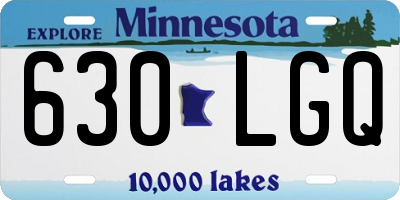 MN license plate 630LGQ