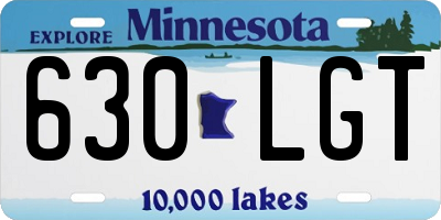 MN license plate 630LGT