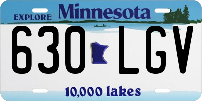 MN license plate 630LGV
