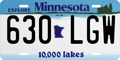 MN license plate 630LGW
