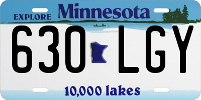 MN license plate 630LGY