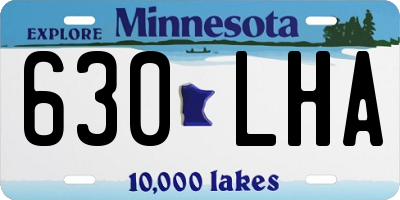 MN license plate 630LHA
