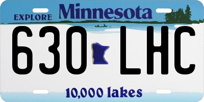 MN license plate 630LHC