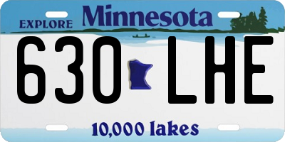 MN license plate 630LHE