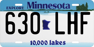 MN license plate 630LHF