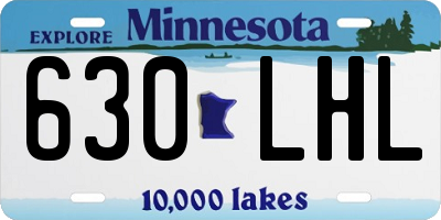 MN license plate 630LHL