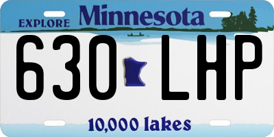 MN license plate 630LHP
