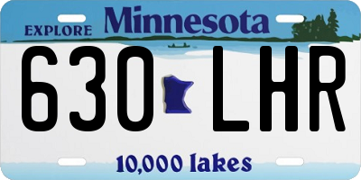 MN license plate 630LHR