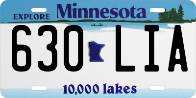 MN license plate 630LIA