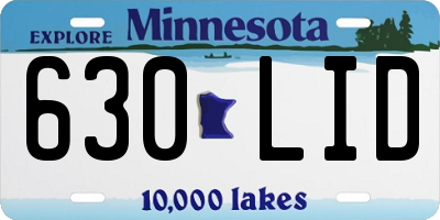 MN license plate 630LID