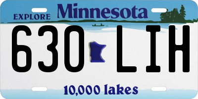 MN license plate 630LIH