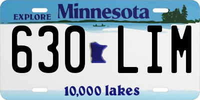 MN license plate 630LIM