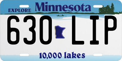 MN license plate 630LIP