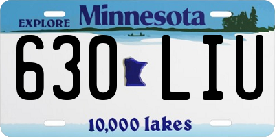 MN license plate 630LIU