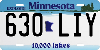 MN license plate 630LIY