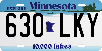 MN license plate 630LKY