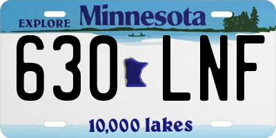 MN license plate 630LNF
