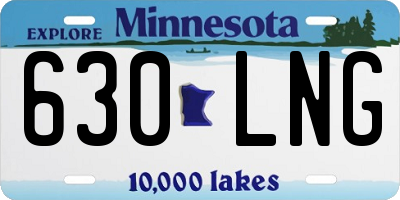 MN license plate 630LNG