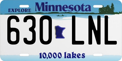 MN license plate 630LNL