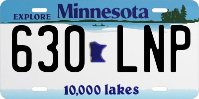 MN license plate 630LNP