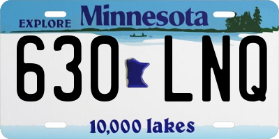 MN license plate 630LNQ