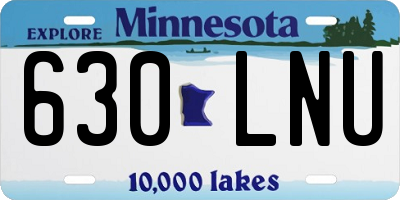 MN license plate 630LNU