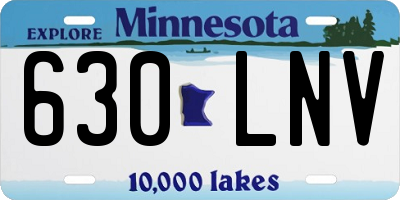 MN license plate 630LNV