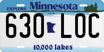 MN license plate 630LOC