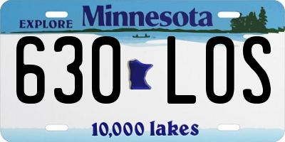 MN license plate 630LOS