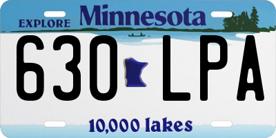 MN license plate 630LPA