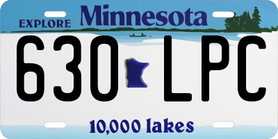 MN license plate 630LPC