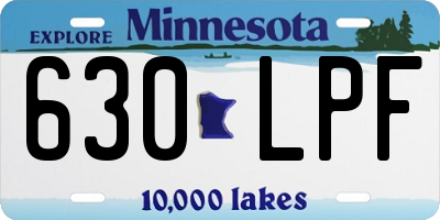 MN license plate 630LPF