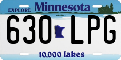 MN license plate 630LPG