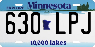 MN license plate 630LPJ