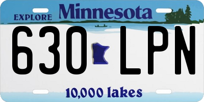 MN license plate 630LPN