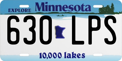 MN license plate 630LPS