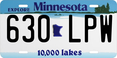 MN license plate 630LPW