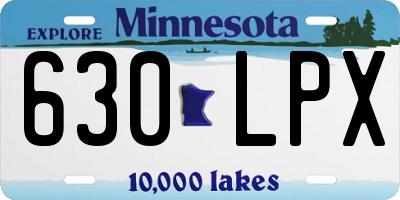 MN license plate 630LPX