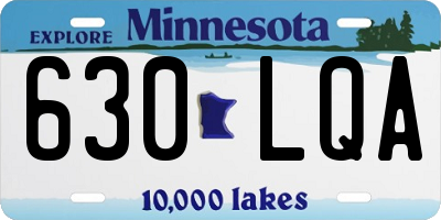 MN license plate 630LQA