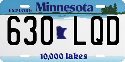 MN license plate 630LQD